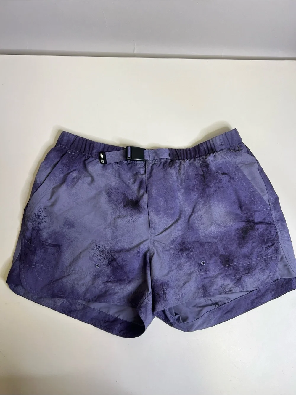 REI Co-op Sahara Amphib Shorts Belted Pockets Nylon Purple Womens - Size Large - Picture 1 of 8